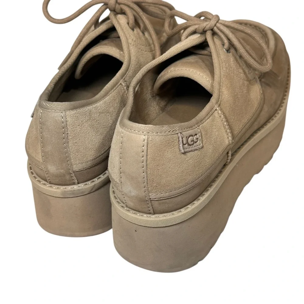UGG Cityfunc Platform Derby Shoes Women's 9.5 Water Resistant Suede NEW